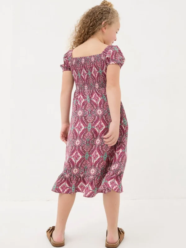 Adele Purple Paisley Midi Dress