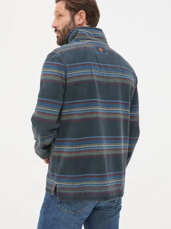 Airlie Blue Stripe Panel Sweatshirt