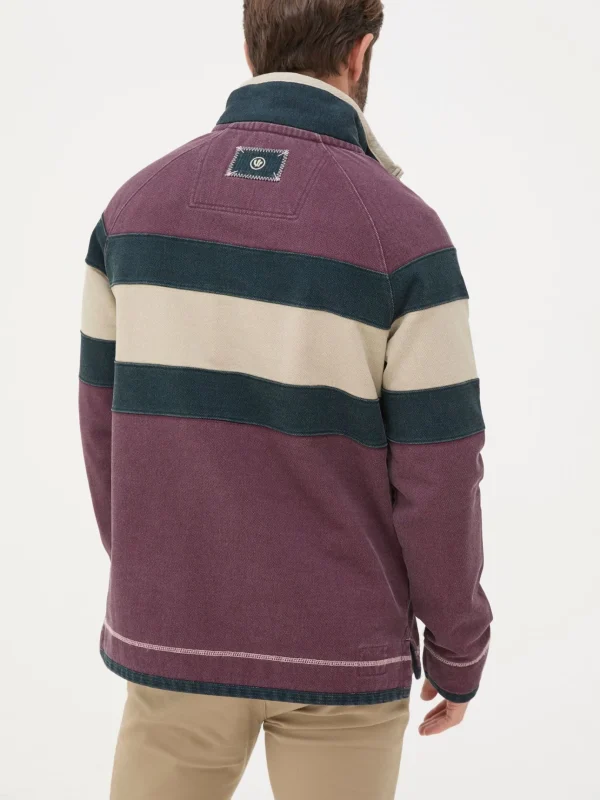 Airlie Dark Red Panel Sweatshirt