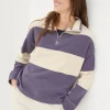 Airlie Purple Striped Relaxed Sweat Top