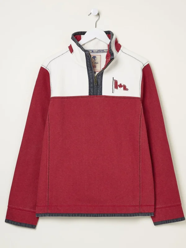 Airlie Red Panel Sweatshirt