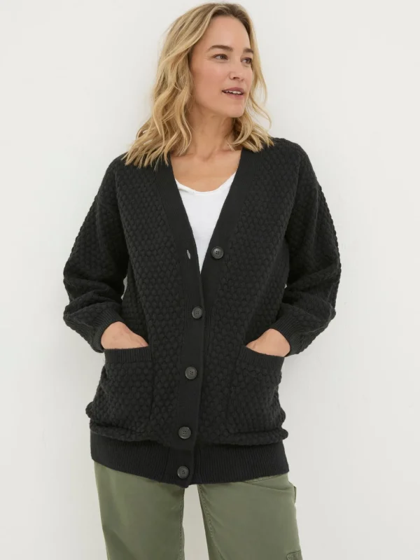 Ali Black V-Neck Cardigan