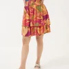 Ali Orange Tropical Floral Skirt