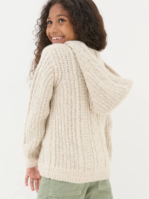 Alicia Cream Knit Hoodie