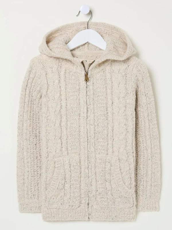 Alicia Cream Knit Hoodie