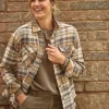 Allegra Cream Check Overshirt