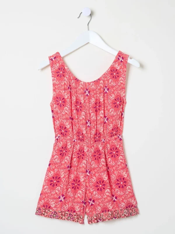 Amelia Geo Print Pink Print Playsuit