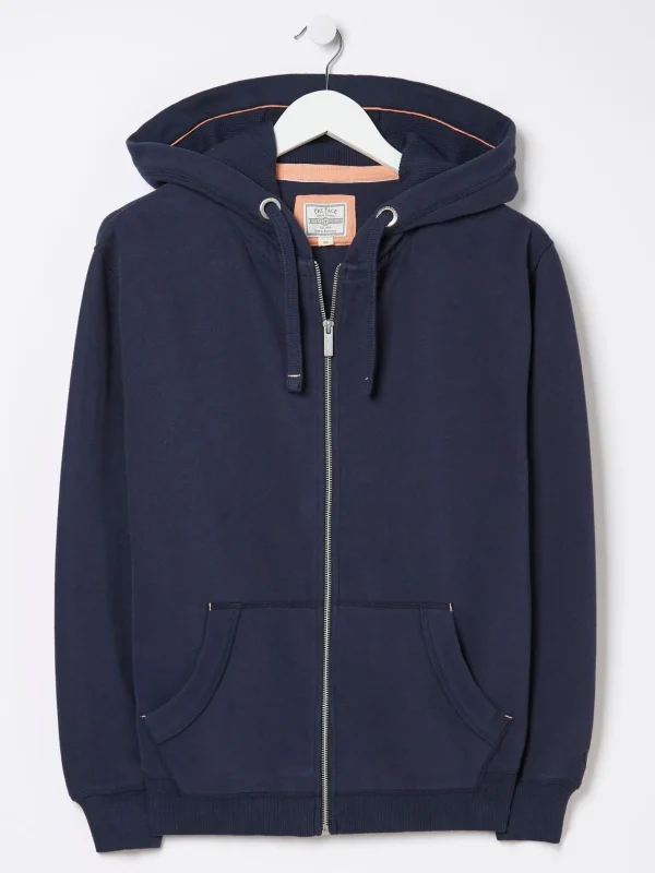 Amy Dark Blue Zip Through Hoodie