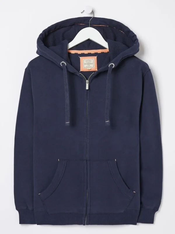 Amy Navy Blue Zip Through Hoodie