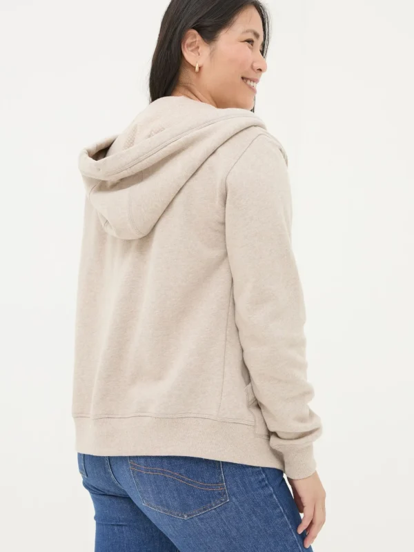 Amy Oatmeal Zip Through Hoodie