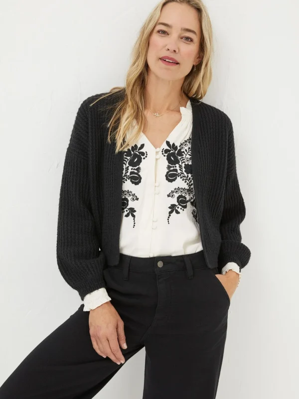 Anna Black Short Cardigan