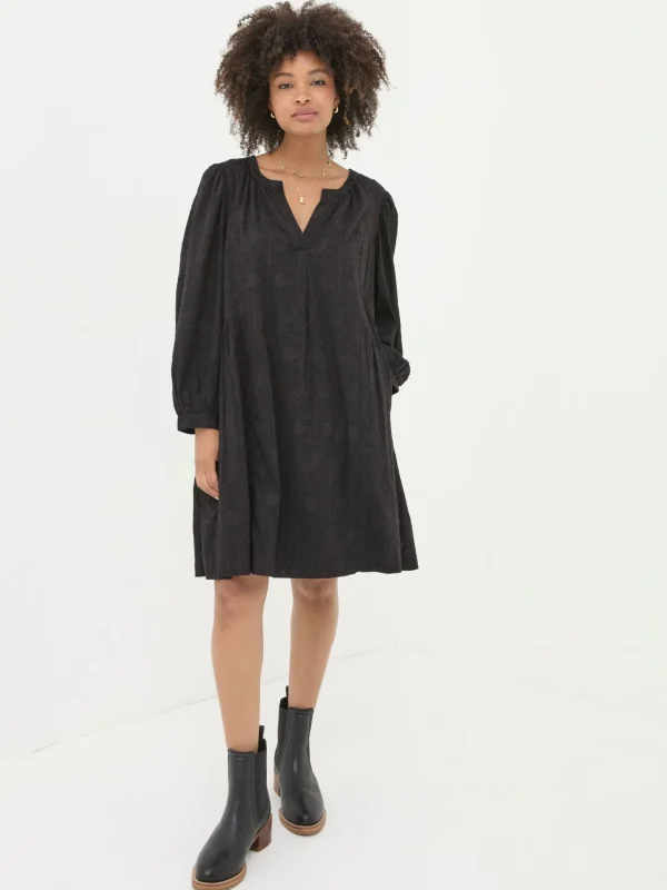 Anona Black Swing Dress