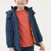 Archie Navy Blue Hooded Padded Jacket