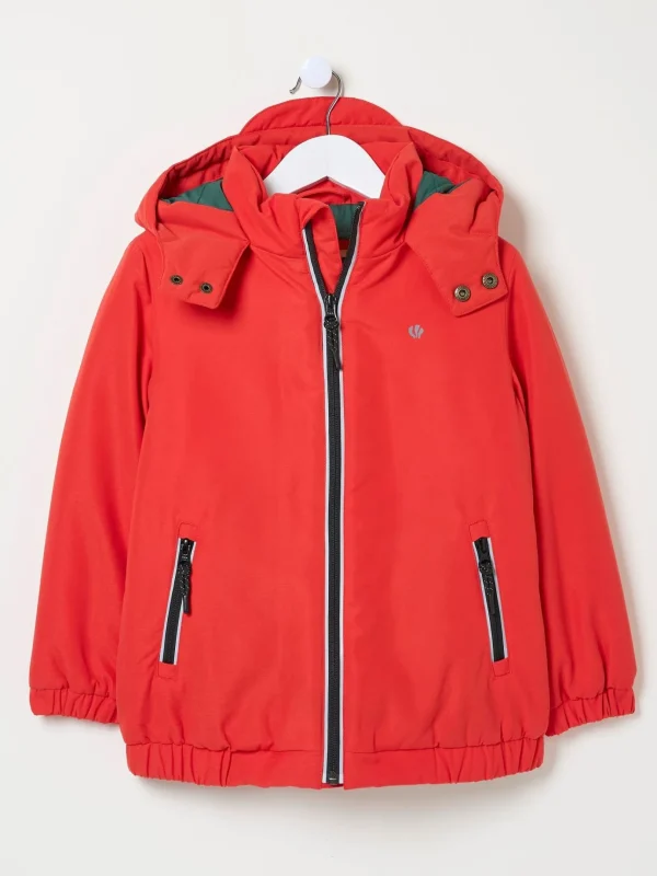 Archie Red Hooded Padded Jacket