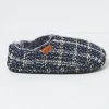 Arthur Navy Blue Check Mules