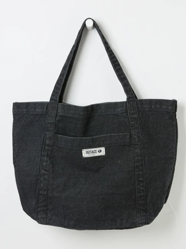 Astrid Black Pocket Tote Bag