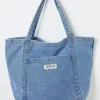 Astrid Blue Pocket Tote Bag