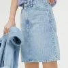 Athena Blue Stripe Denim Skirt