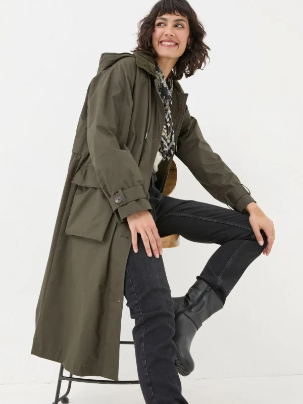 Audrey Green Trench Coat