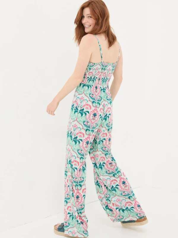 Aurora Green Mirrored Paisley Jumpsuit