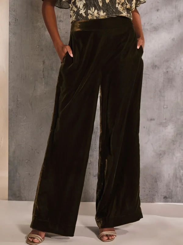 Ava Brown Velvet Trousers