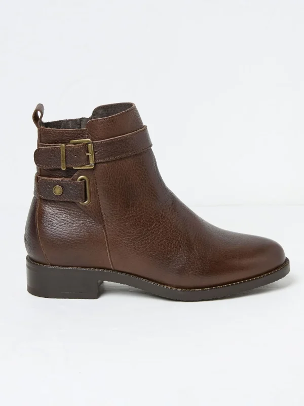 Avery Brown Buckle Boots