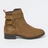 Avery Tan Brown Buckle Boots