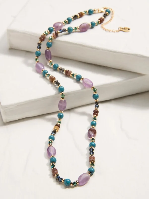 Bead Purple Necklace