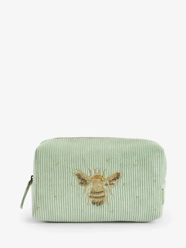 Bee Green Cord Make Up Bag