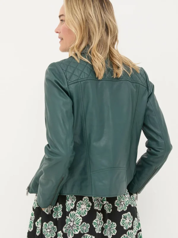 Bethany Green Quilted Biker Jacket