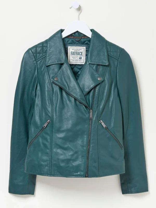 Bethany Green Quilted Biker Jacket