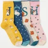 Black 1 Pack Alphabet Socks