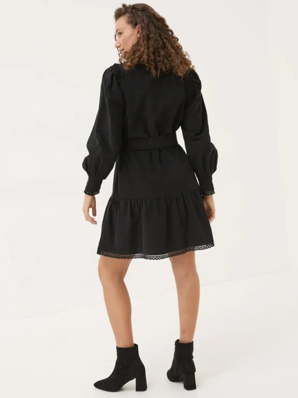 Black Adley Cord 100% Cotton Dress