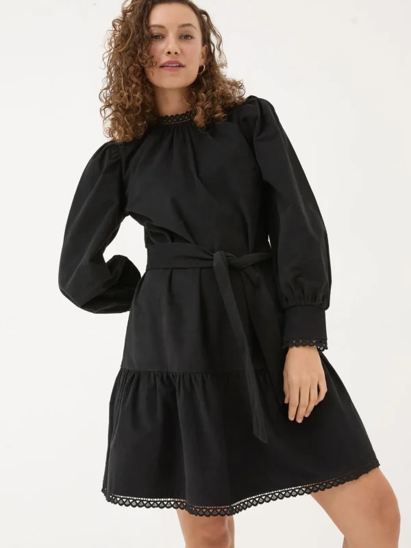 Black Adley Cord 100% Cotton Dress