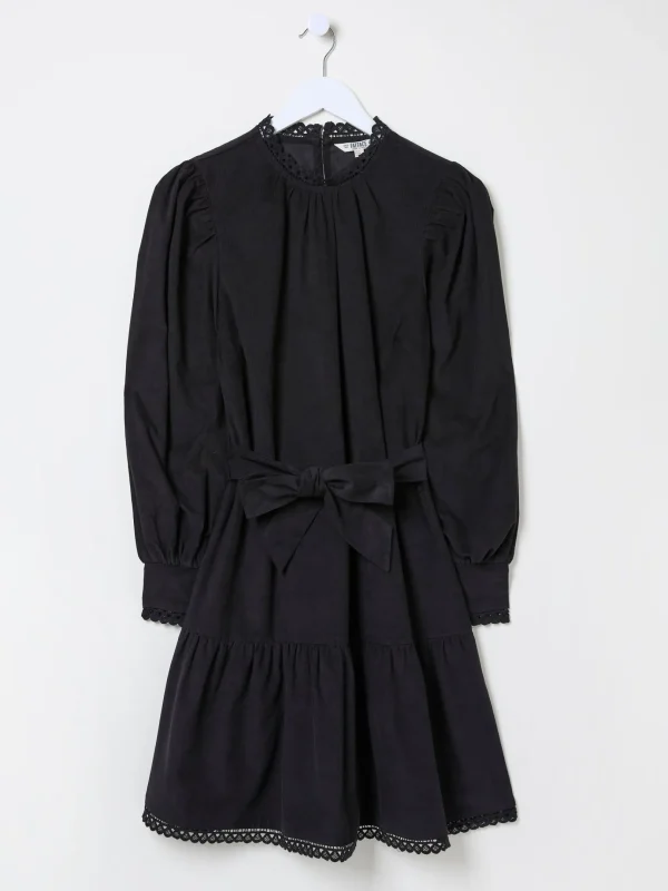 Black Adley Cord 100% Cotton Dress