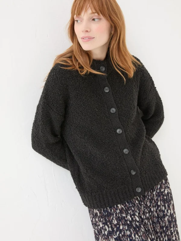 Black Bea Boucle Cardigan