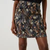 Black Cally Jacquard Skirt