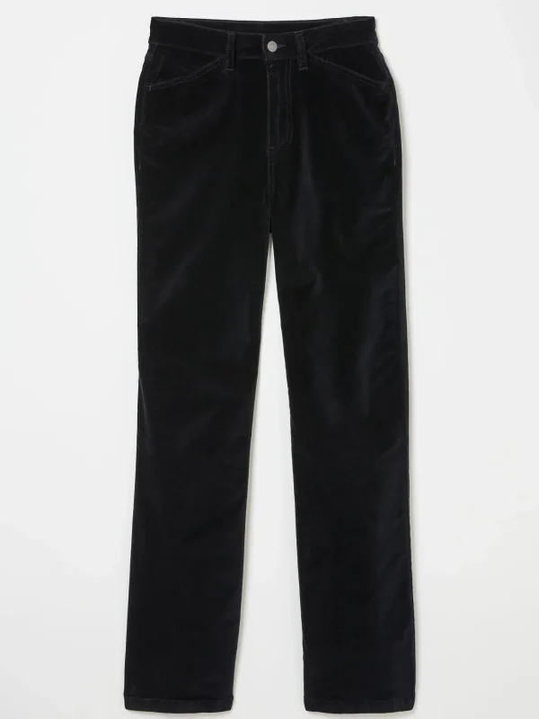 Black Elise Velvet Trousers