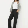 Black Ely Wide Leg Trousers