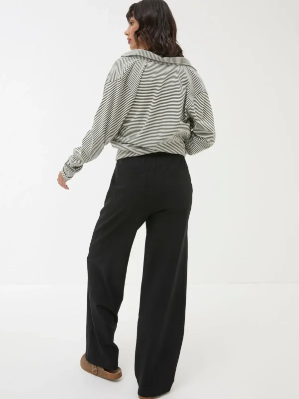 Black Ely Wide Leg Trousers