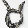 Black Floral Hair Scarf