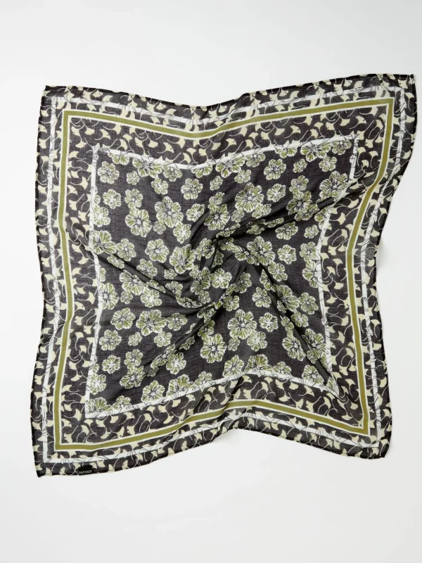 Black Floral Hair Scarf