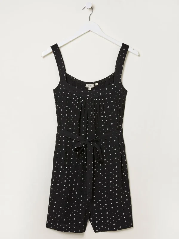 Black Geo Print Annie Playsuit