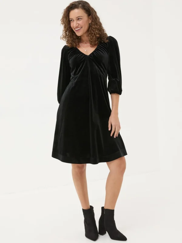 Black Gracie Velvet Dress