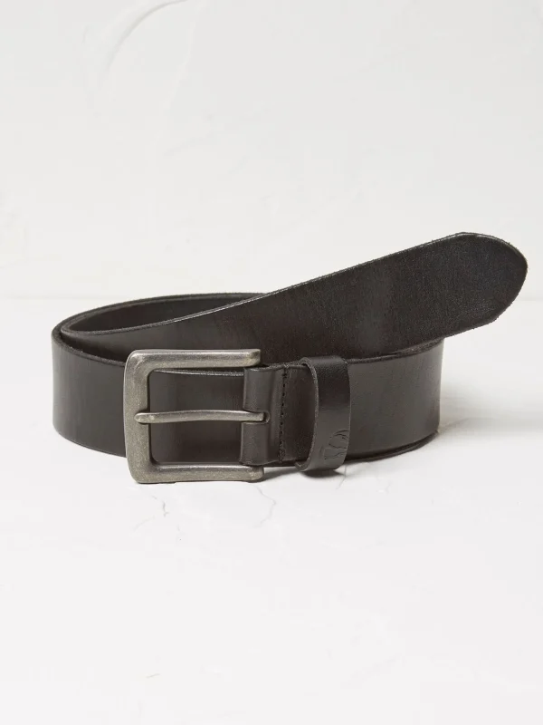 Black Italian Leather Belt