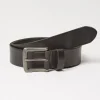 Black Italian Leather Belt