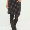 Black Jennie Floral Geo Jersey Skirt