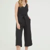 Black Linen Blend Aderyn Jumpsuit