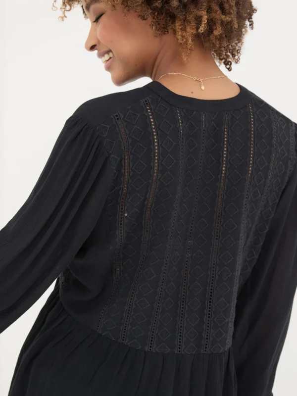 Black Lou Embroidered Blouse