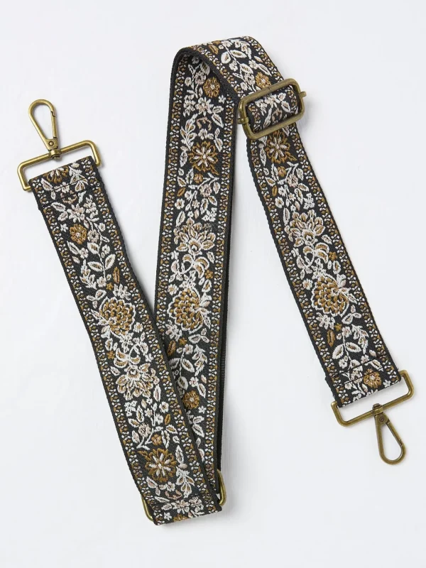 Black Ornate Bag Strap